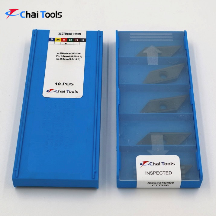 XCGT 310408 CT7320 Carbide insert for CNC chamfering process